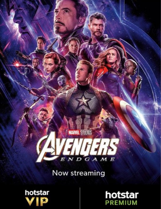 Avengers Endgame Released in Hotstar (India)