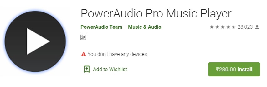 PowerAudio Pro: Android Music Player with Equalizer Now Free