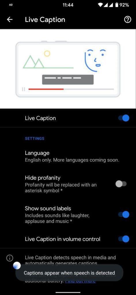 Enable Live Caption Feature in Non-Pixel Android 10 Devices
