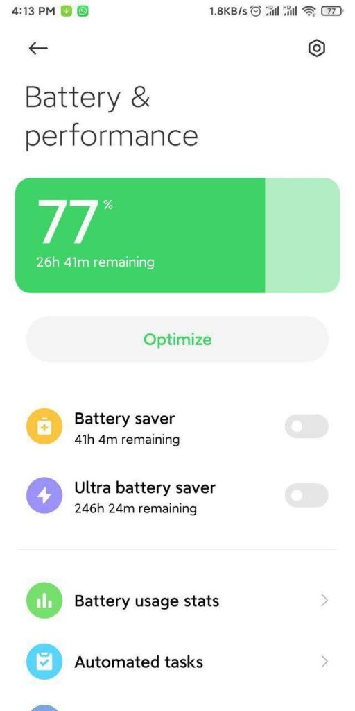 miui 12 ultra battery saver