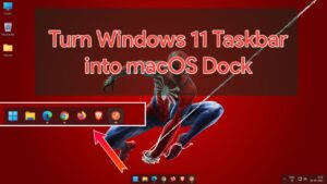convert windows 11 taskbar into macOS Dock