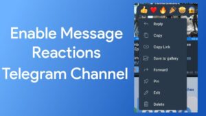 enable message reactions in telegram channel