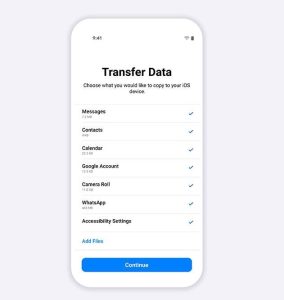 Transfer WhatsApp data from Android to iOS 