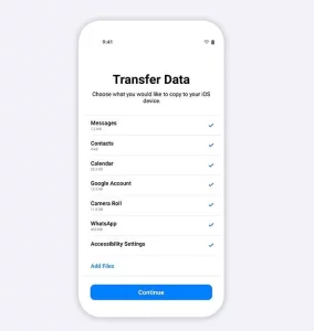 Transfer WhatsApp data from Android to iOS 